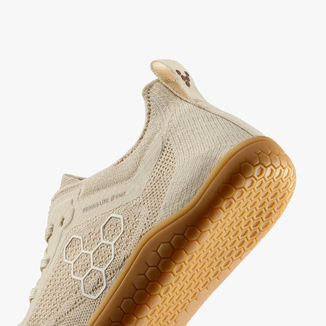 Кроссовки Vivobarefoot Primus Lite Knit Natural — женская модель, кремовый, фото 6