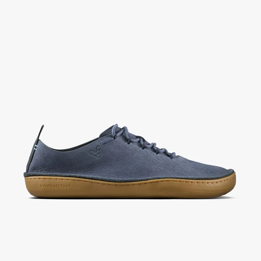 Мокасины Vivobarefoot Sensus Moc Lace Up Cracked Leather — мужская модель, морской синий — фото 1 из 7