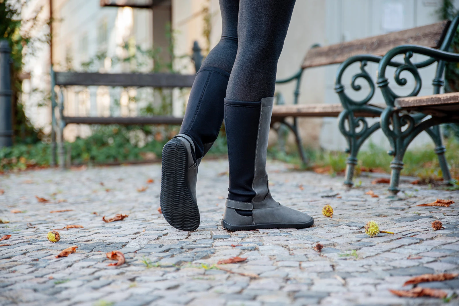 Высокие сапоги Ahinsa Barefoot — серый, фото 8